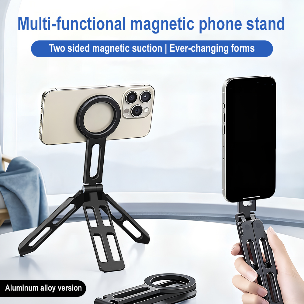 Magnetic Phone Holder Four-axi - Phone Stand Aluminum recension och pris